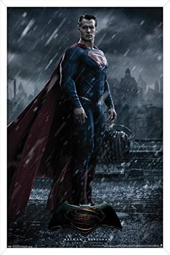 Trends International DC Comics Movie-Batman v Superman Wall Poster, 14.725" x 22.375", White Framed Version