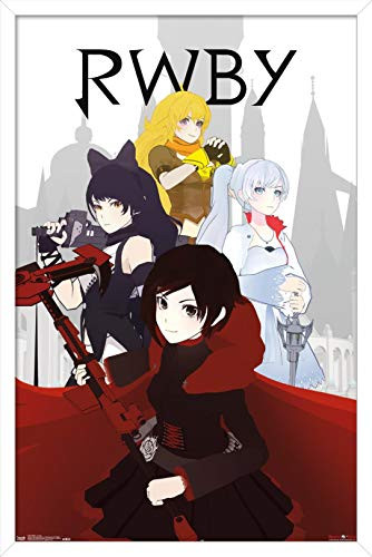 Trends International RWBY - Group Wall Poster, 14.725" x 22.375", White Framed Version