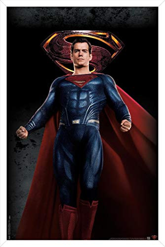 Trends International DC Comics Movie - Justice League - Superman Wall Poster, 14.725" x 22.375", White Framed Version