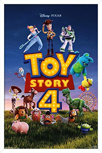 Trends International Disney Pixar Toy Story 4 - One Sheet Wall Poster, 14.725" x 22.375", White Framed Version