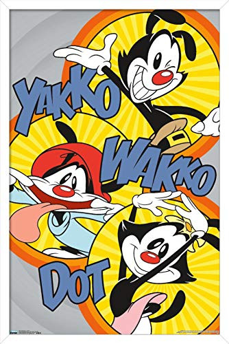 Trends International Animaniacs - Circles Wall Poster, 14.725" x 22.375", White Framed Version