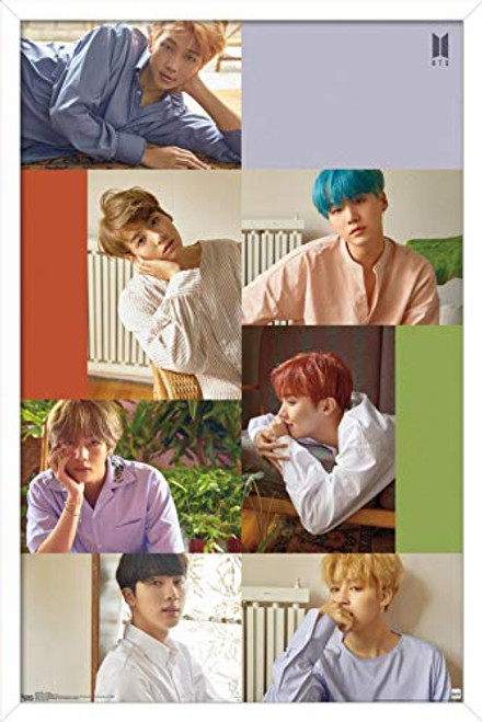Trends International BTS - Group Wall Poster, 14.725" x 22.375", White Framed Version
