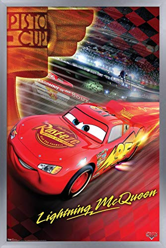 Trends International Disney Pixar Cars - Piston Cup Wall Poster, 14.725" x 22.375", Silver Framed Version