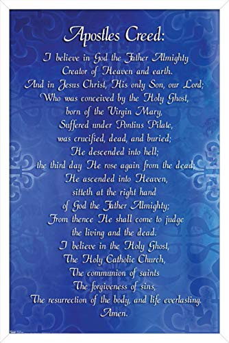 Trends International The Apostle's Creed Wall Poster, 14.725" x 22.375", White Framed Version