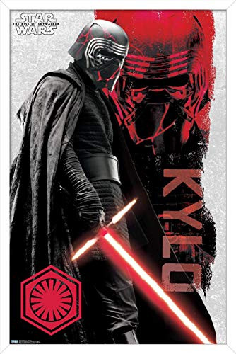 Trends International Star Wars: The Rise of Skywalker - Kylo Ren Wall Poster, 14.725" x 22.375", White Framed Version