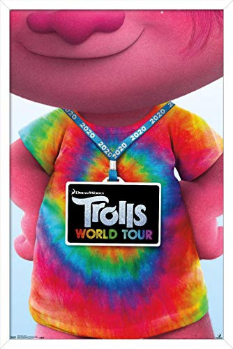Trends International DreamWorks Trolls 2 - Teaser Wall Poster, 14.725" x 22.375", White Framed Version