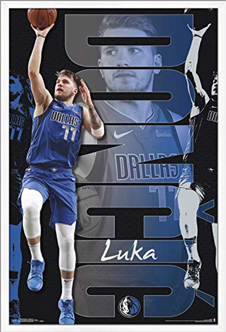 Trends International NBA Dallas Mavericks - Luka Doncic Wall Poster, 22.375" x 34", White Framed Version Trends International NBA Dallas Mavericks - Luka Doncic Wall Poster, 22.375" x 34", White Framed Version