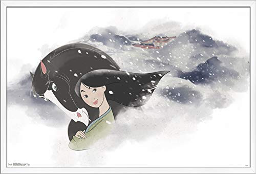 Trends International Disney Mulan - Mountain Wall Poster, 22.375" x 34", White Framed Version