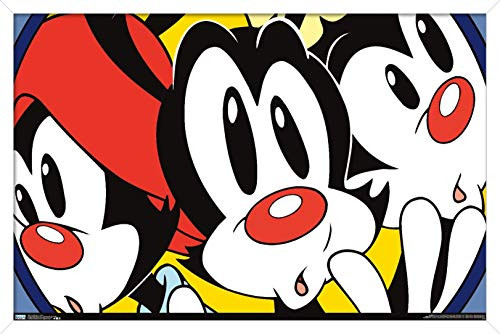 Trends International Animaniacs - Faces Wall Poster, 22.375" x 34", White Framed Version