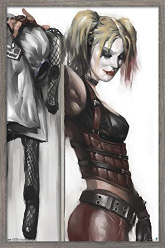 Trends International DC Comics - Harley Quinn Wall Poster, 22.375" x 34", Barnwood Framed Version