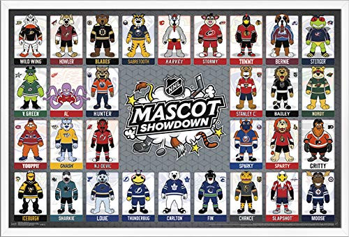 Trends International NHL League - Mascots Wall Poster, 22.375" x 34", White Framed Version