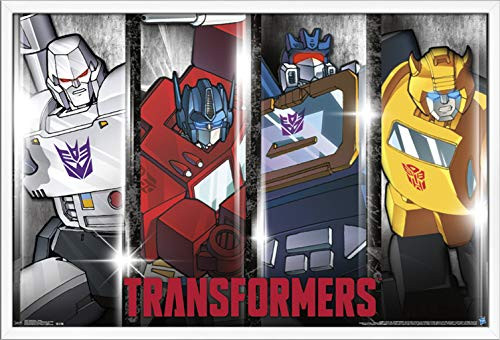Trends International Transformers - Classic Wall Poster, 22.375" x 34", White Framed Version