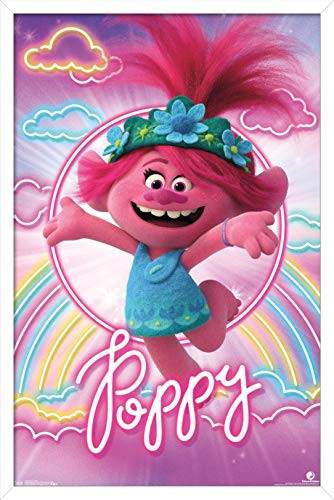 Trends International DreamWorks Trolls 2 - Poppy Wall Poster, 22.375" x 34", White Framed Version