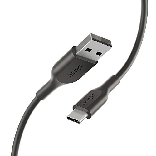 USB-C Cable by Playa (USB to USB-C Cable, USB Type-C Cable for Note10, S10, Pixel 3, iPad Pro, Nintendo Switch and More) (Black, 6 in.)