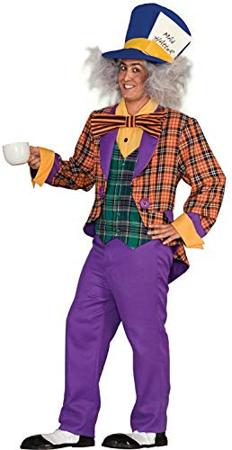 Forum Alice In Wonderland The Mad Hatter Costume, Purple/Orange, One Size
