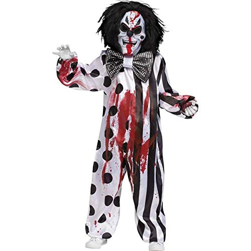Fun World Bleeding Killer Clown Costume, Large 12 - 14, Multicolor