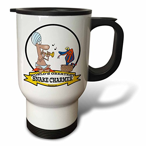 3dRose Funny Worlds Greatest Softball Coach Occupation, Cartoon, Stainless Steel Travel Mug, 14-Oz