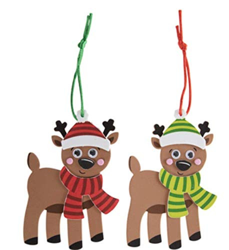 Foam Reindeer Ornament Craft Kit- Makes 24