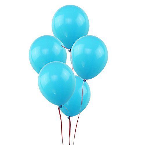 KUMEED Light Blue Balloons Natural Latex Balloon Globos Party Birthday Wedding Balloons Pack of 100