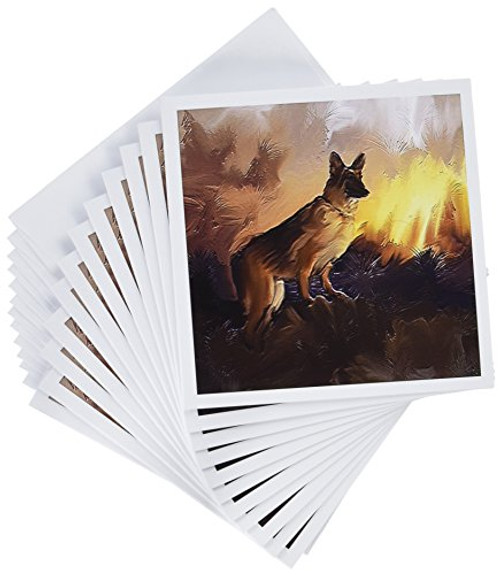 3dRose German Shepherd - Greeting Cards, 6 x 6 inches, set of 12 (gc_3345_2) 3dRose German Shepherd - Greeting Cards, 6 x 6 inches, set of 12 (gc_3345_2)