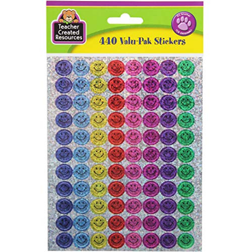 Teacher Created Resources Mini Happy Face Sparkle Stickers Valu-Pak, Multi Color (6631) Teacher Created Resources Mini Happy Face Sparkle Stickers Valu-Pak, Multi Color (6631)