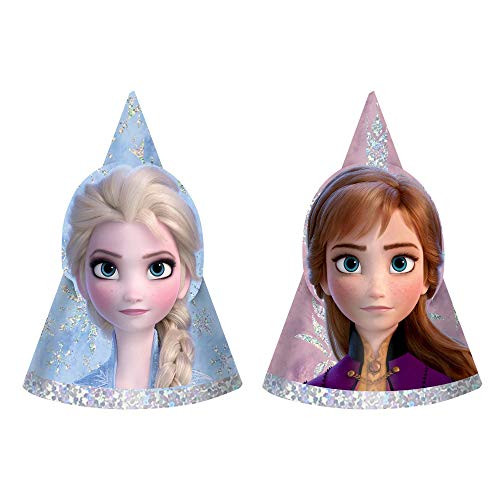 Frozen 2 Birthday, Prismatic Party Hats, 8" x 3.75", 8 Ct.