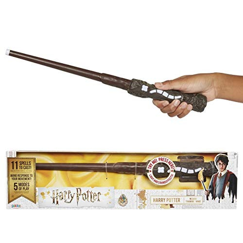 Harry Potter, Wizard Training Wand - 11 SPELLS To Cast Official Toy Wand with Lights & Sounds  Albus Dumbledore Wand & Lord Voldemort Wand Also Available