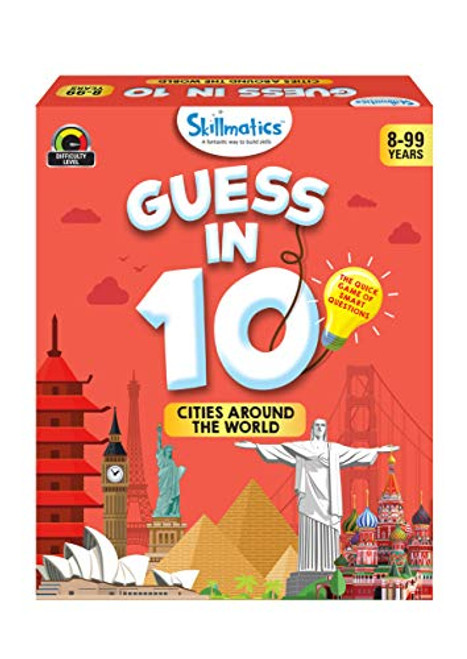 Skillmatics Educational Game : Cities Around The World - Guess in 10 (Ages 8-99 Years) | Card Game of Smart Questions | General Knowledge for Kids, Adults and Families | Gifts for Boys and Girls