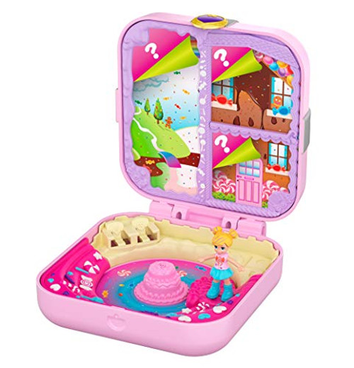 Polly Pocket Hidden Hideouts Polly Candy Adventure Compact, Micro Doll and Accessories, Multi