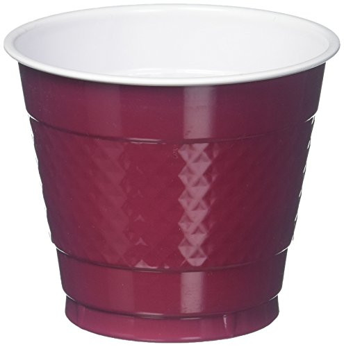 amscan Berry Red Plastic Cups | 9 oz. | Party Supply | 200 ct.