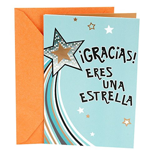 Hallmark Vida Spanish Thank You Greeting Card (Shooting Star)