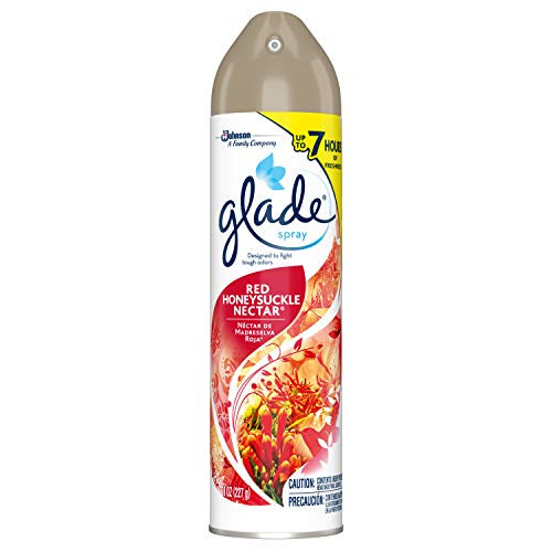 Glade Aerosol Air Freshener, Red Honeysuckle Nectar, Orange ,8 Ounce (Pack of 12)