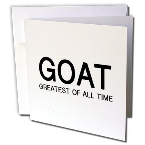 3dRose Goat Greatest of All Time - Greeting Cards, 6" x 6", Set of 6 (gc_235549_1) 3dRose Goat Greatest of All Time - Greeting Cards, 6" x 6", Set of 6 (gc_235549_1)