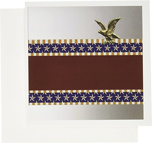 3dRose Gold Eagle, Stars and Stripes - Greeting Cards, 6 x 6 inches, set of 12 (gc_167458_2) 3dRose Gold Eagle, Stars and Stripes - Greeting Cards, 6 x 6 inches, set of 12 (gc_167458_2)