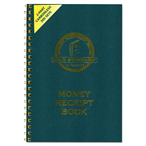 Rediform Gold Standard Carbonless 2 3/4 x 7 Inch Money Receipt Book (8L810)