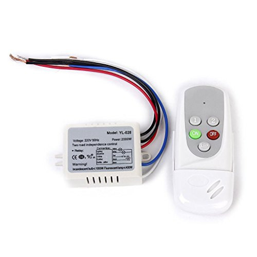 WINGONEER Wall Switch And Remote Control 2-Way On / Off Digital 220V-240V Wireless Switch Light Radio