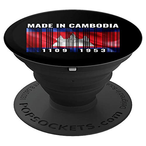 Cambodia Heritage Cambodian Roots Barcode PopSockets Grip and Stand for Phones and Tablets Cambodia Heritage Cambodian Roots Barcode PopSockets Grip and Stand for Phones and Tablets