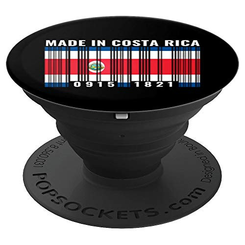 Costa Rica Heritage Costa Rican Roots Barcode PopSockets Grip and Stand for Phones and Tablets