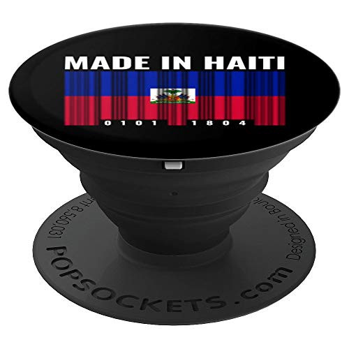 Haiti Heritage Haitian Roots Barcode PopSockets Grip and Stand for Phones and Tablets