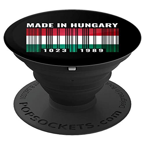Hungary Heritage Hungarian Roots Barcode PopSockets Grip and Stand for Phones and Tablets