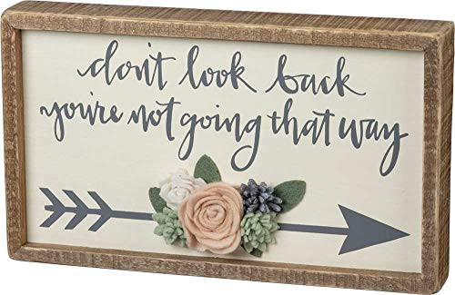 Primitives by Kathy Don't Look Back Inset Box Sign