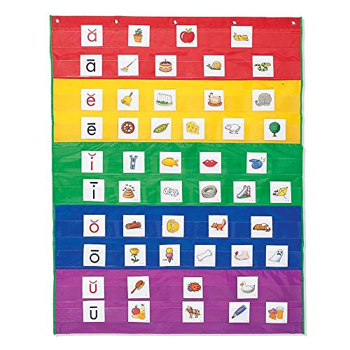 Learning Resources Rainbow Pocket Chart, Nylon