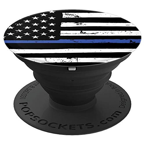 Blue Line Flag Law Enforcement PopSockets Grip and Stand for Phones and Tablets Blue Line Flag Law Enforcement PopSockets Grip and Stand for Phones and Tablets
