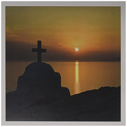 3dRose Greece, Mykonos, Hora, Greek Orthodox church - EU12 BJA0052 - Jaynes Gallery - Greeting Cards, 6 x 6 inches, set of 12 (gc_81810_2)