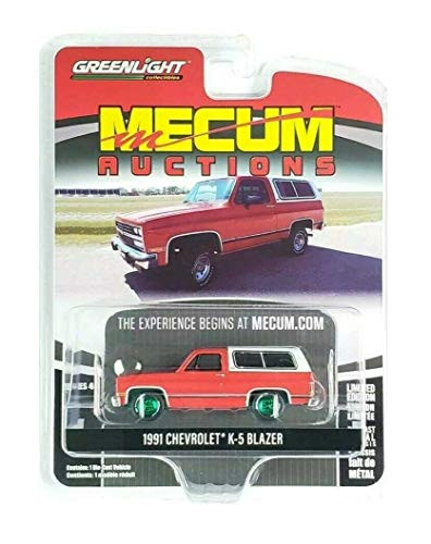 Green Machine 37190-E Mecum Auctions Collector Cars Series 4-1991 Chevrolet K5 Blazer (Houston 2019) 1/64 Scale Greenlight Chase