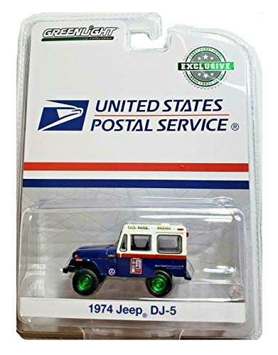 Green Machine 30070 1974 Jeep DJ-5 U.S. Mail Civil Defense Don't tie up Mail Serviceuse Zip Code (Hobby Exclusive) 1:64 Scale Greenlight Chase