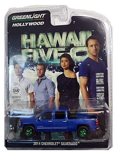 Green Machine 44760-E Scale Hollywood Series 16 - Hawaii Five-0 (2010-Current TV Series) - 2014 Chevrolet Silverado 1:64 Scale Greenlight Chase
