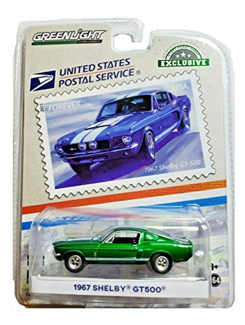 Green Machine 330067 1967 Shelby GT500 Postal Service America on The Move: Muscle Cars (Hobby Exclusive) 1:64 Scale Greenlight Chase Green Machine 330067 1967 Shelby GT500 Postal Service America on The Move: Muscle Cars (Hobby Exclusive) 1:64 Scale Greenlight Chase