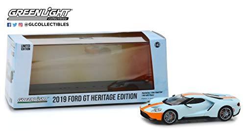 Greenlight 86158 1: 43 2019 Ford Gt - Ford Gt Heritage Edition - Gulf Oil Color Scheme - New Tooling