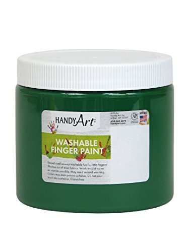 Handy Art Washable Finger Paint 16 ounce, Green